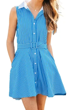 Kiel James Patrick Cerulean Sea Summering Dress^Women Dresses