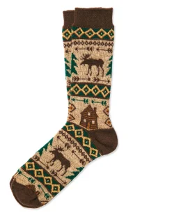 Kiel James Patrick Cozy Cabin Moose Socks^ Socks