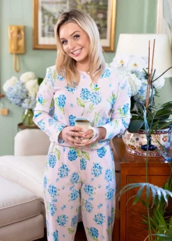 Kiel James Patrick Hydrangea Garden Long Sleeve Pajama Set^Women Pajamas