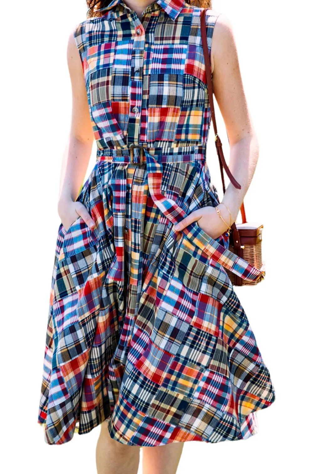 Kiel James Patrick Jacqueline Patchwork Madras Shirtdress^Women Dresses