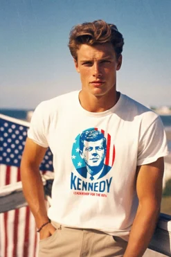 Kiel James Patrick Kennedy Leadership For The 60'S T-Shirt^Men T-Shirts