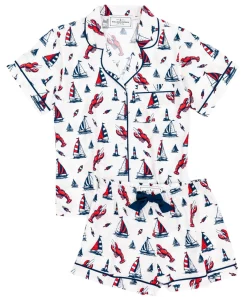 Kiel James Patrick Lobster Buoy Drawstring Shorts Pajama Set^Women Pajamas