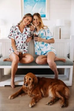 Kiel James Patrick Lobster Buoy Drawstring Shorts Pajama Set^Women Pajamas