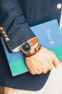 Kiel James Patrick Mahogany Plank^ Leather Bracelets