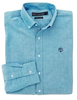 Kiel James Patrick Newport Blue Oxford^Men Shirts