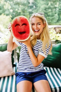 Kiel James Patrick Newport Blues Linen Shorts^Women Shorts