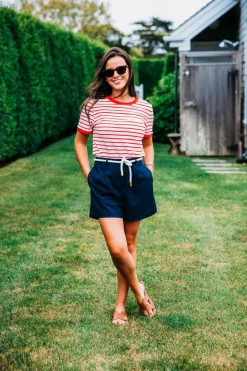 Kiel James Patrick Newport Blues Linen Shorts^Women Shorts