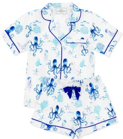 Kiel James Patrick Octopus Garden Drawstring Shorts Pajama Set^Women Pajamas