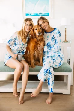 Kiel James Patrick Octopus Garden Drawstring Shorts Pajama Set^Women Pajamas