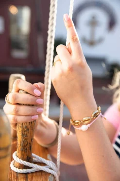 Kiel James Patrick Pink Sands Pearl Knot^ Rope Bracelets