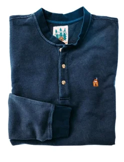 Kiel James Patrick Rustic Cabin Blue Henley^Men Shirts