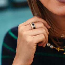 Kiel James Patrick Scalloped Ring -Navy^ Rings