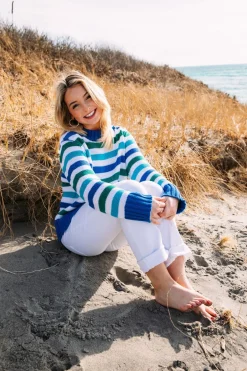 Kiel James Patrick The Ocean Lagoon Striped Sweater^Women Sweaters