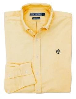 Kiel James Patrick Watch Hill Yellow Oxford^Men Shirts