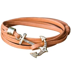 Kiel James Patrick Wes Anchor Hitch^ Leather Bracelets