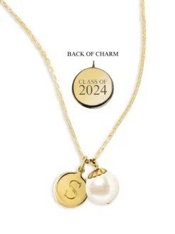 Kiel James Patrick World'S Your Oyster Gold Necklace --Class Of 2024^ Class Of 2024